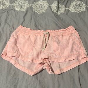 Pink rope tied shorts